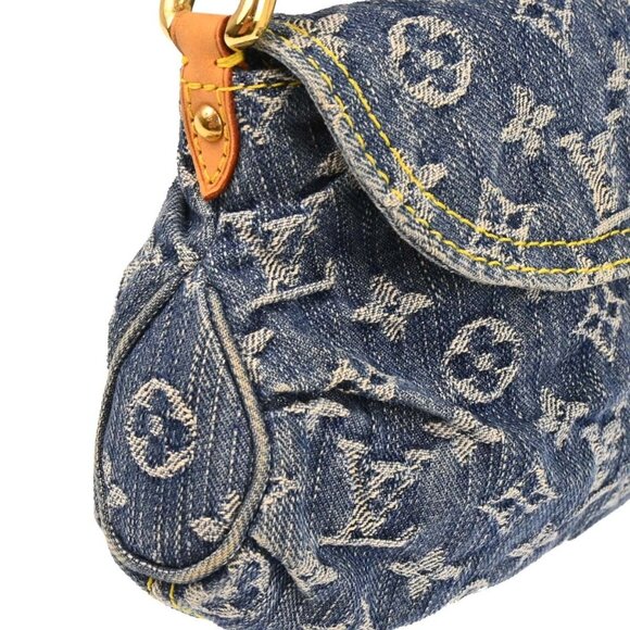 Louis Vuitton Blue Monogram Denim Mini Pleaty Handbag - Picture 11 of 11